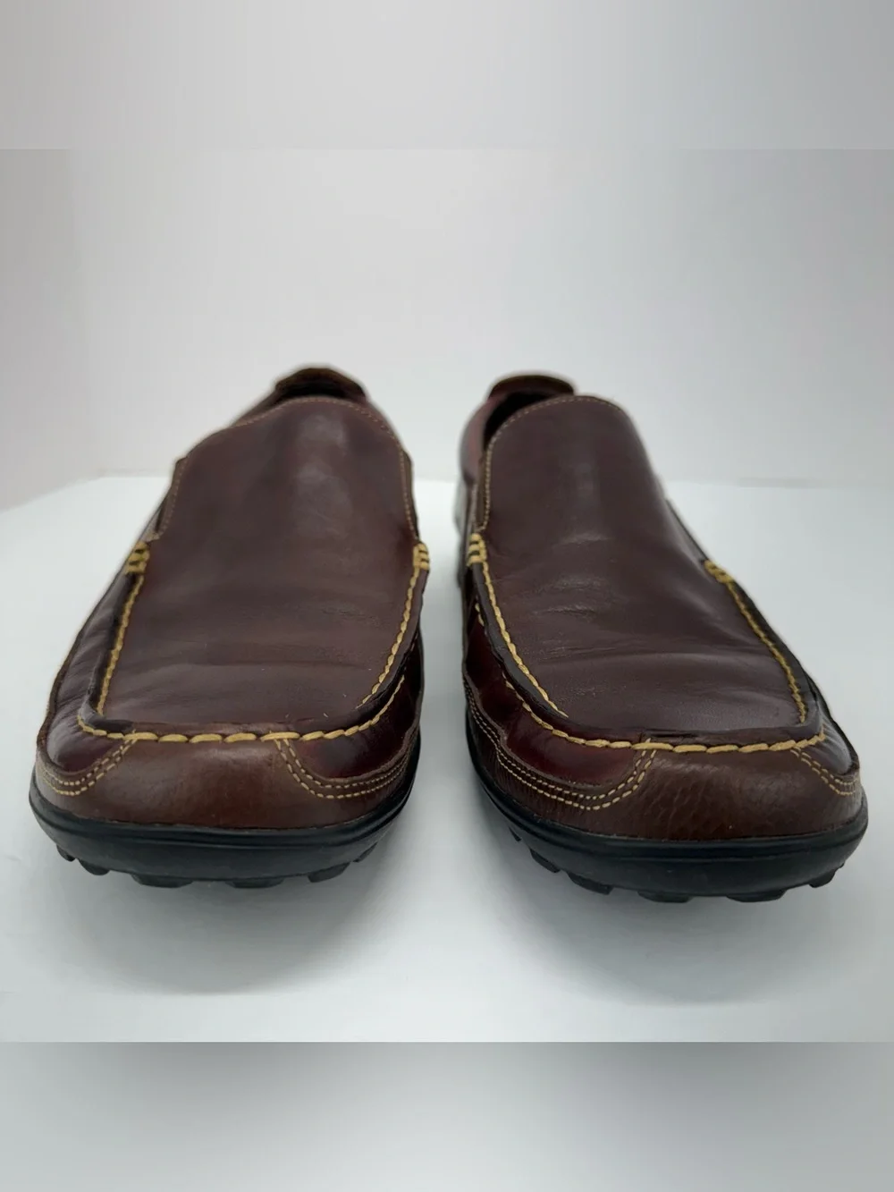 Cole Haan size 10.5 Men's Tucker Venetian Brown Leather Slip On Loafers